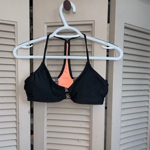 black bikini top with tribal